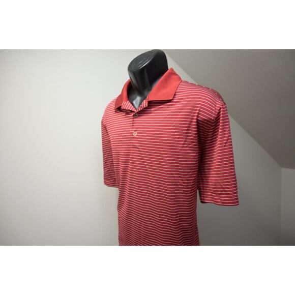 Nike Golf Polo Dri Fit Tour Performance Striped Short Sleeve Athletic Mens XL - Picture 2 of 8